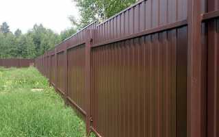 Столбы для забора из профнастила своими руками