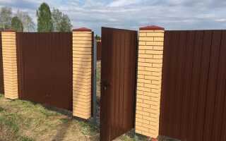 Крепление калитки к кирпичным столбам: установка ворот в заборе, фото монтажа