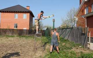 Установка столбов для забора: пошаговая инструкция