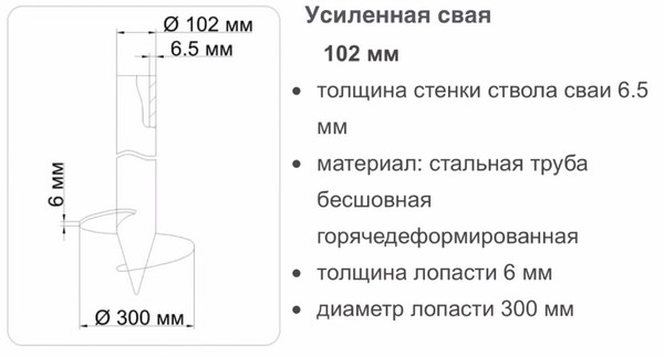 Чертеж сваи