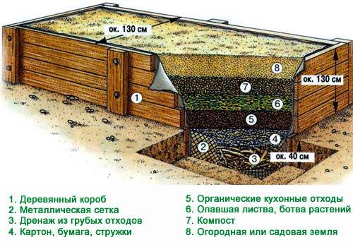 Как сделать теплую грядку