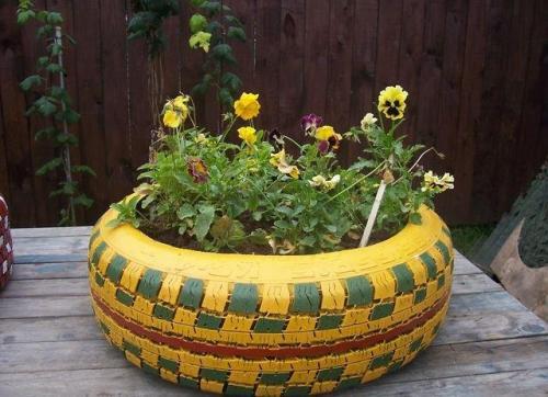 клумбы из ската